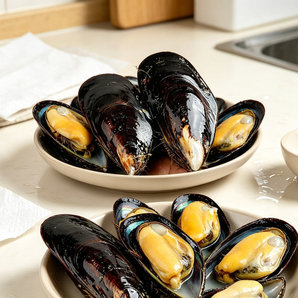 Freshly Steamed Mussels