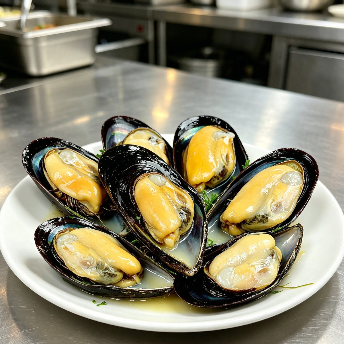 Freshly Steamed Mussels