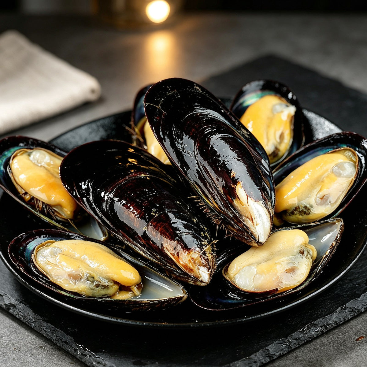 Freshly Steamed Mussels