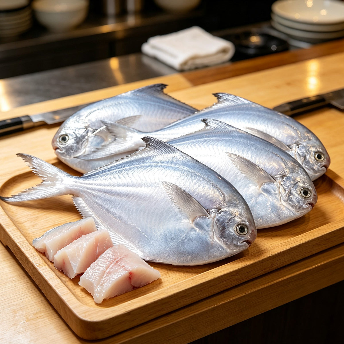 Premium Whole & Filleted Silver Pomfret