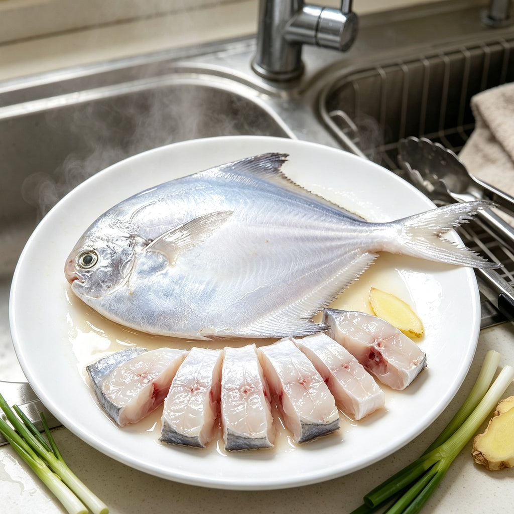 Premium Whole & Filleted Silver Pomfret
